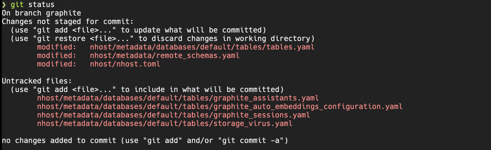 git status