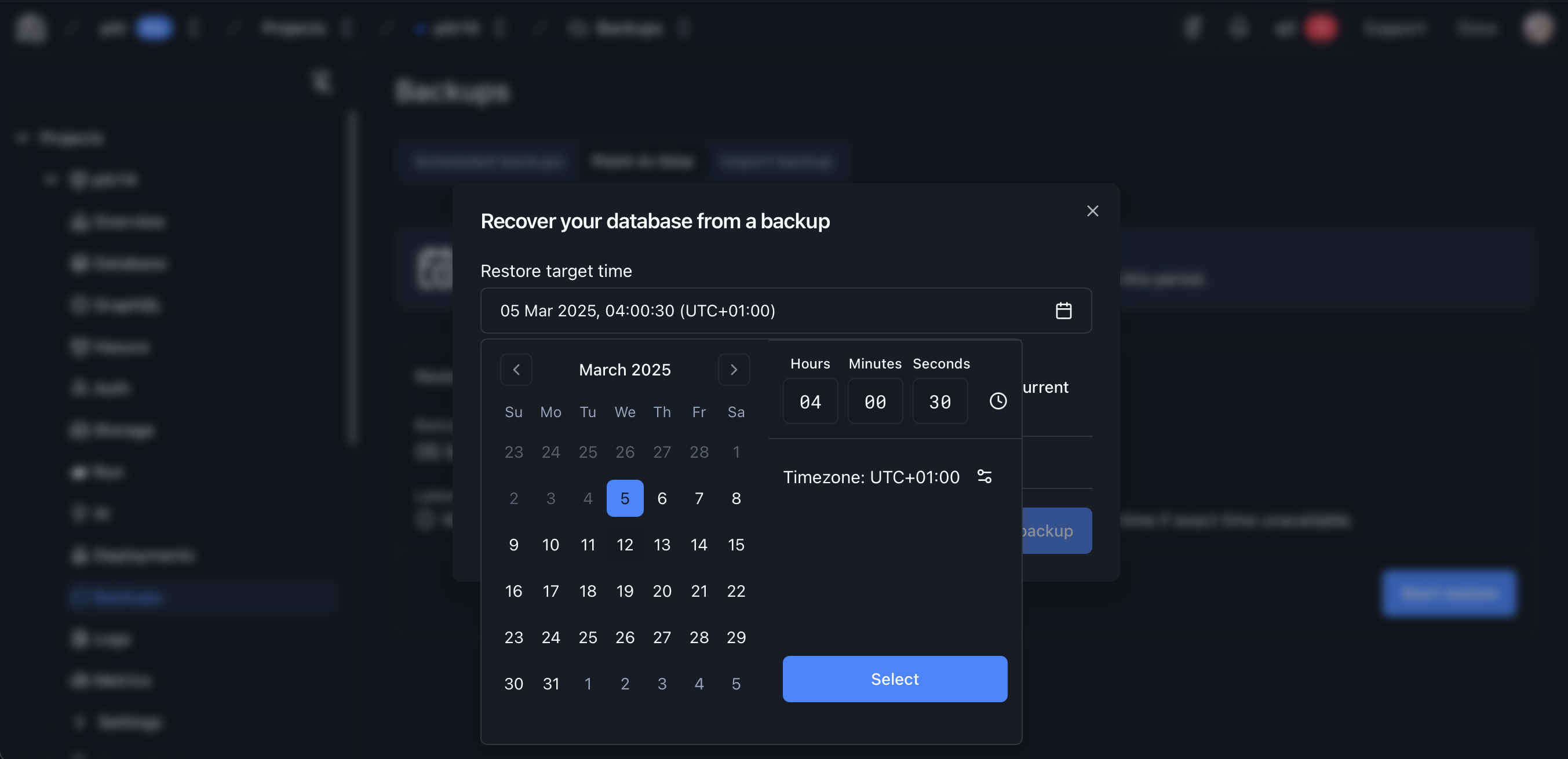 Point-in-Time Recovery