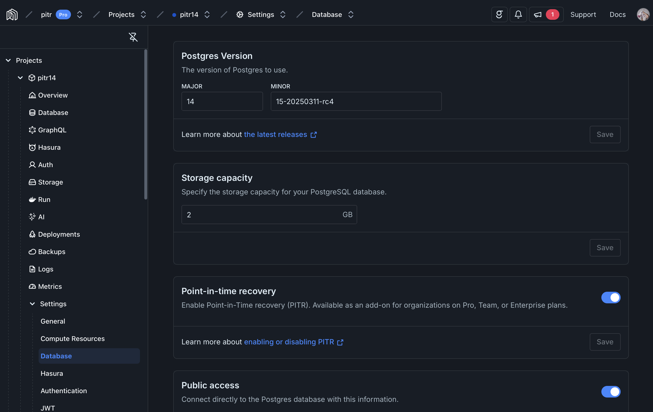 Point-in-Time Recovery