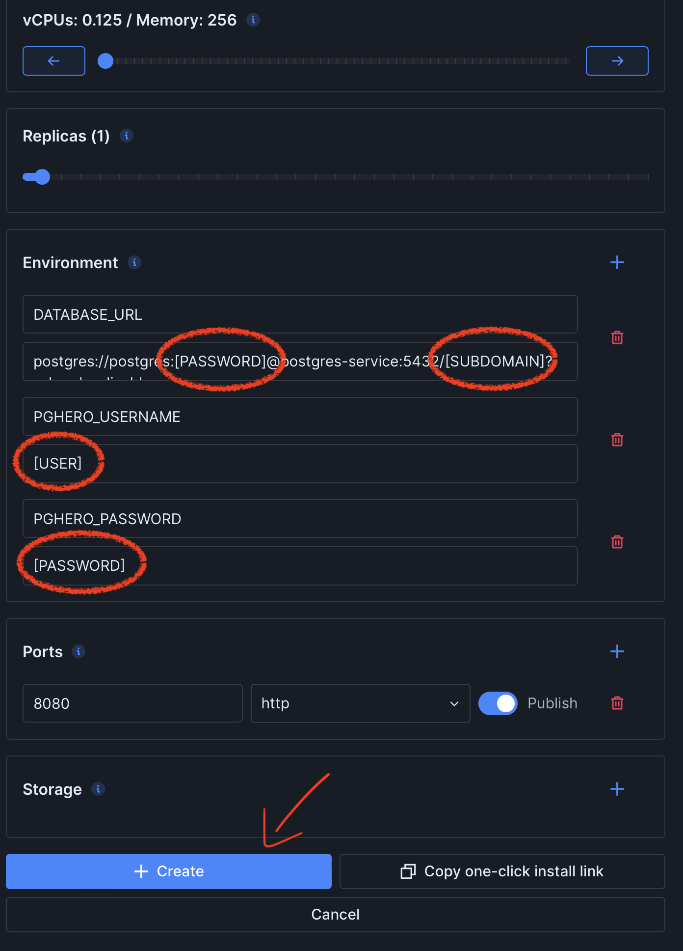 fill run service details