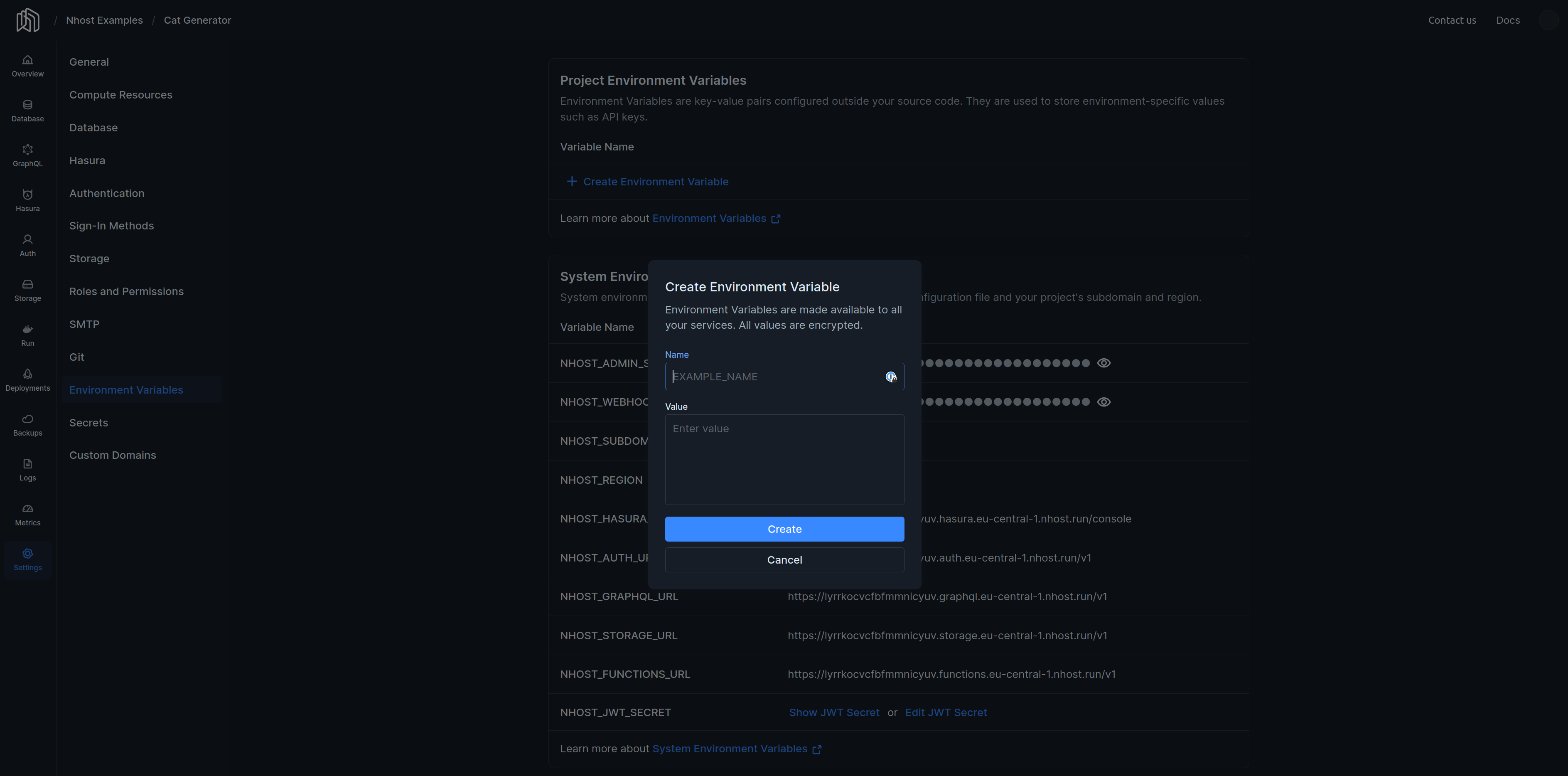Environment Variables